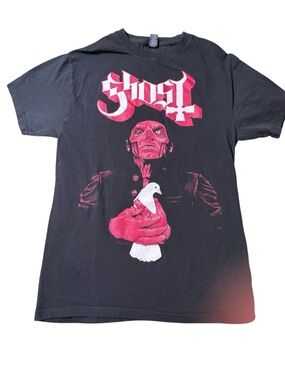 GHOST BAND - Metal Rock - Black Mens Tee Small
